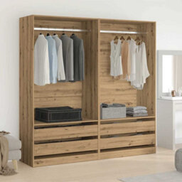Berkfield Wardrobe Artisan Oak 100X50X200 Cm Engineered Wood - thumbnail 3