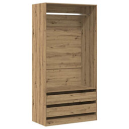 Berkfield Wardrobe Artisan Oak 100X50X200 Cm Engineered Wood - thumbnail 4