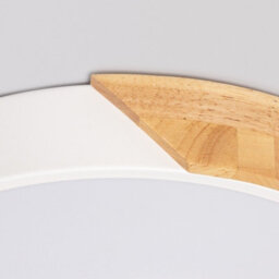 UKEW Modern Led Ceiling & Wall Light Fixture 36W White & Wood Finish - thumbnail 3