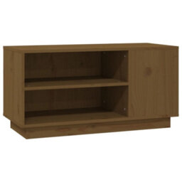 Berkfield Sturdy Tv Cabinet Honey Brown 80X35X40.5 Cm Solid Wood Pine