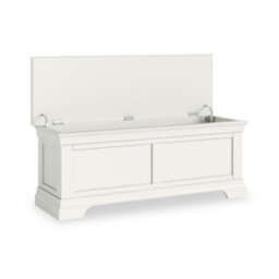 Colette White Ottoman Blanket Box - Fully Assembled By Roseland Furniture - thumbnail 3