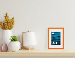 A4 Orange Picture Frame With Mount For A5 (14.8 X 21Cm - 5.8 X 8.3In) Poster, Photo, Artwork, Or Print. - thumbnail 4