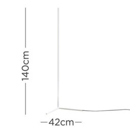 Valuelights Triton Modern 25W Led Tri-Bar White Corner Floor Lamp Warm White - thumbnail 6