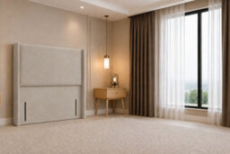 "Nexus Portofino Plush Divan, Cream, 54"" Winged Hb, No Drawers, Open Coil Mattress, Double" - thumbnail 6