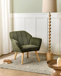 Beliani  Armchair Torud Fabric Green - thumbnail 2