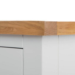 Farro Grey Xl 5 Drawer Tallboy Chest Fully Assembled - Painted With Oak Top By Roseland Furniture - thumbnail 7