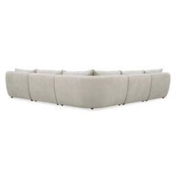 Xample Aiden And Ivy Holley Beige Fabric Modular Sofa 5 Piece Reversible Cushions Feather Filled Configurable Corner Sofa - thumbnail 8