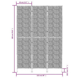 Vidaxl Room Divider 3-Panel 122X180 Cm Water Hyacinth - thumbnail 9
