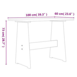 Walplus Dining Table With Bench Reine White Solid Wood Pine - thumbnail 8