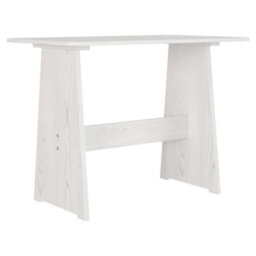 Walplus Dining Table With Bench Reine White Solid Wood Pine - thumbnail 5