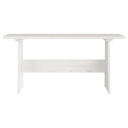 Walplus Dining Table With Bench Reine White Solid Wood Pine - thumbnail 4