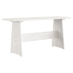 Walplus Dining Table With Bench Reine White Solid Wood Pine - thumbnail 3