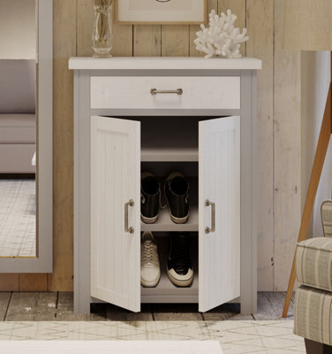 Baumhaus Greystone - Shoe Storage Cupboard With Drawer - image 1