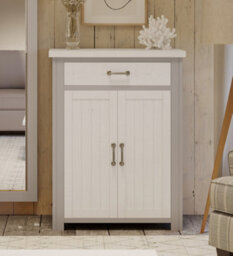 Baumhaus Greystone - Shoe Storage Cupboard With Drawer - thumbnail 2