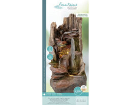 Lumineo Outdoor Rockface Water Fountain Garden Water Feature Rock Waterfall Warm Leds - thumbnail 3
