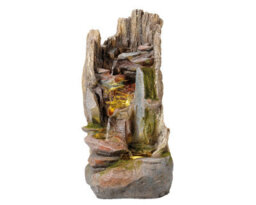 Lumineo Outdoor Rockface Water Fountain Garden Water Feature Rock Waterfall Warm Leds - thumbnail 2