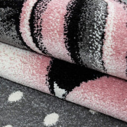 Bravich Pink And Grey Polkadots Unicorn Rug - Kids - 80X150Cm - thumbnail 4