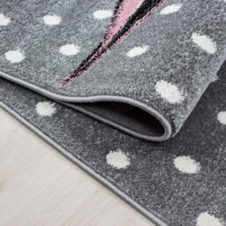 Bravich Pink And Grey Polkadots Unicorn Rug - Kids - 80X150Cm - thumbnail 5