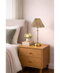 Lighting Supermarket Florence Rechargeable Antique Table Lamp With Floral Pleated Coolie - thumbnail 7