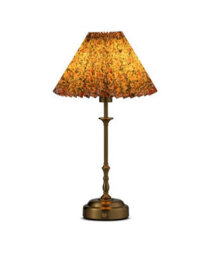 Lighting Supermarket Florence Rechargeable Antique Table Lamp With Floral Pleated Coolie - thumbnail 2