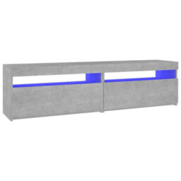 Berkfield Tv Cabinets 2 Pcs With Led Lights Concrete Grey 75X35X40 Cm - thumbnail 7
