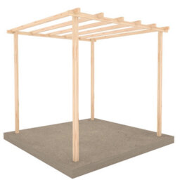 Shire Ivy Pergola Kit 8X8Ft With Notched Posts And Rafters