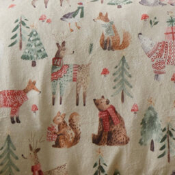 Fusion Christmas Woodland Animals Plush Duvet Cover Set - thumbnail 3