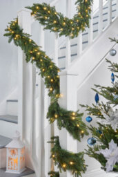 Werchristmas Pre-Lit Douglas Fir Artificial Christmas Garland 18 Ft, 150 Warm White Leds - thumbnail 3