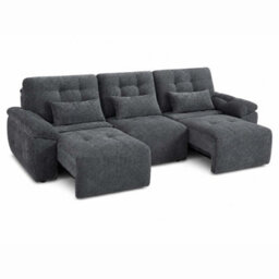 Furnishings For Less UK Drayton Grey Electric Sofa Bed 3 Seater With Power Sliding Seats - thumbnail 1