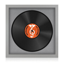 "16X16"" Light Grey Modern Vinyl Record Frame With Mid Grey Mount For 12 Inch Lp Disc - Ak Frames" - thumbnail 1
