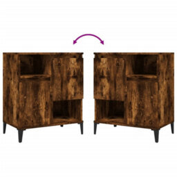 Berkfield Sideboard Smoked Oak 60X35X70 Cm Engineered Wood - thumbnail 8