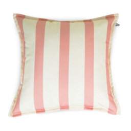 rucomfy Beanbags Rucomfy Indoor Or Outdoor Water Resistant Cushion - 45X45Cm Dusky Pink Striped Scatter Pillow