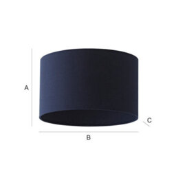 Valuelights Reni Navy Fabric Drum Ceiling Lamp Shade (D)25Cm - thumbnail 8