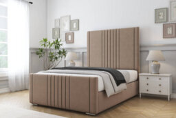 "Sloomy Harrington Mink Plush Bed Frame With 50"" Upholstered Headboard 4'6 Double" - thumbnail 2
