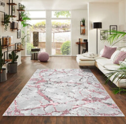 Smart Living Venice Modern Shimmer Rug - Soft Luxury For Living & Bedroom - Pink - 200 X 290 Cm