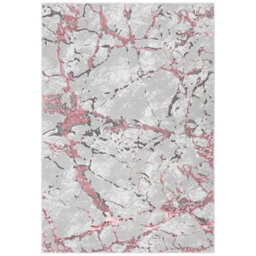 Smart Living Venice Modern Shimmer Rug - Soft Luxury For Living & Bedroom - Pink - 200 X 290 Cm - thumbnail 3