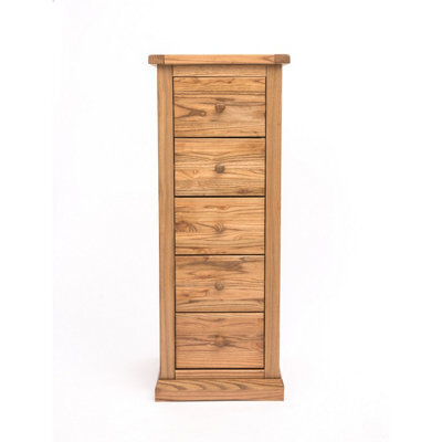 Cabinet Bits Salerno 5 Drawer Narrow Chest Of Drawers Wood Knob - image 1