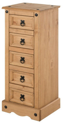 Drawer Cabinet, 5 Drawers, Bedside Table, Narrow Cabinet, Table, Furniture - image 1
