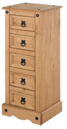 Drawer Cabinet, 5 Drawers, Bedside Table, Narrow Cabinet, Table, Furniture - thumbnail 1