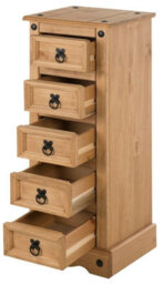 Drawer Cabinet, 5 Drawers, Bedside Table, Narrow Cabinet, Table, Furniture - thumbnail 3