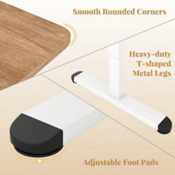 140X70Cm Natural Electric Height Adjustable Standing Desk - thumbnail 3