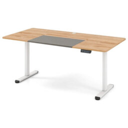 140X70Cm Natural Electric Height Adjustable Standing Desk - thumbnail 1