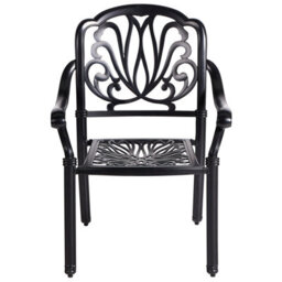 Beliani Garden Dining Set 4 Seater Ancona With Cushions Metal Black - thumbnail 6