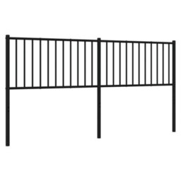 Berkfield Metal Headboard Black 180 Cm - thumbnail 5