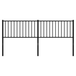 Berkfield Metal Headboard Black 180 Cm - thumbnail 3