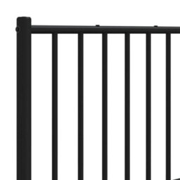 Berkfield Metal Headboard Black 180 Cm - thumbnail 6