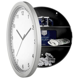 Wall Mounted Clock Storage Box Hidden Compartment - thumbnail 1