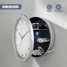 Wall Mounted Clock Storage Box Hidden Compartment - thumbnail 3