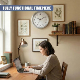 Wall Mounted Clock Storage Box Hidden Compartment - thumbnail 4