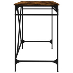 Berkfield Desk Smoked Oak 100X50X75 Cm Engineered Wood And Iron - thumbnail 6